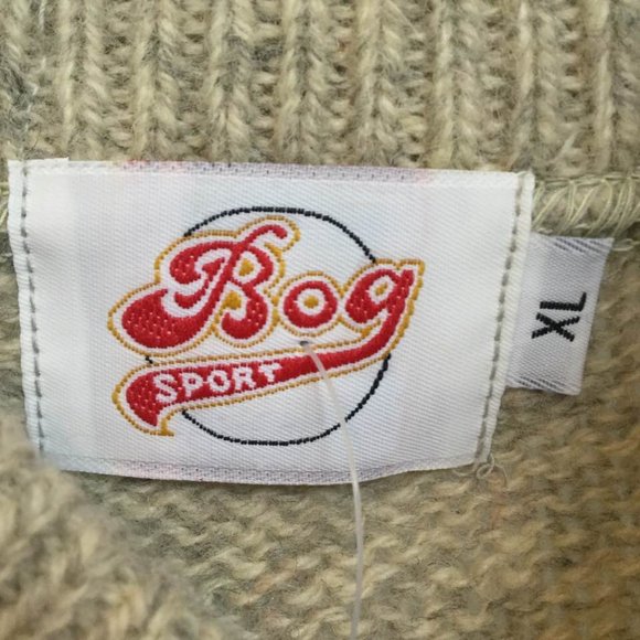 Vintage BOG SPORT Wool Henley Sweater Striped Grandpa Style MEN'S Sz XL NEW - Picture 8 of 9